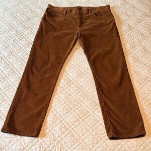 J Crew Men's Flex Corduroy Slim Fit Straight Leg Corduroy Acorn Brown W36 L30